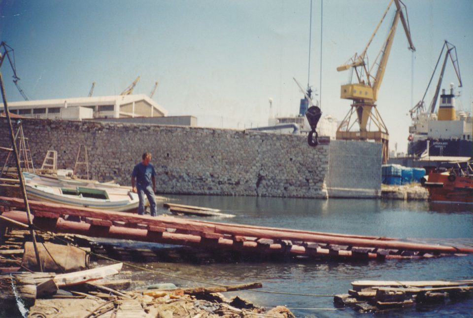 Dimitris Polidoulis on a wooden ramp 