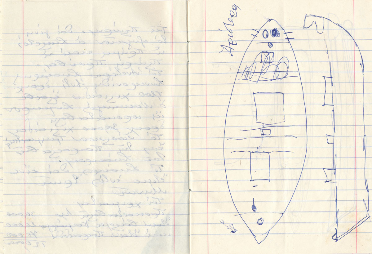 Notebook containing boatbuilding agreement
